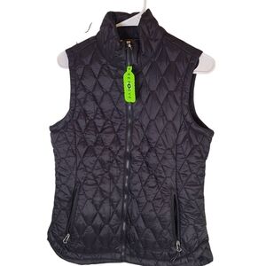 Size SMALL Free Country Black Quilted Full Zip Vest
